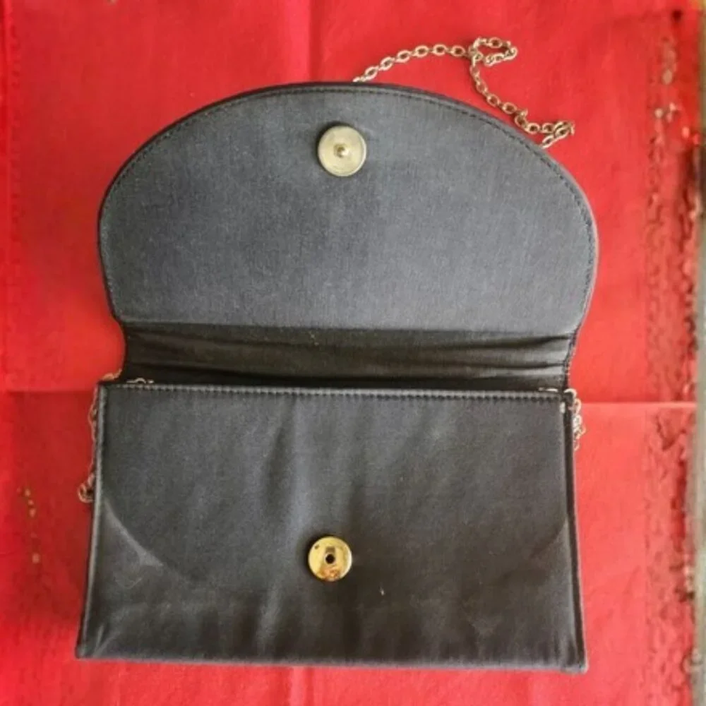 Dark Navy Shoulder Bag w/ Chain‎ for Girl 8 in